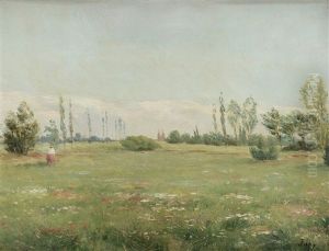 Paysage Anime Pres De Chartres by Louis-Aime Japy