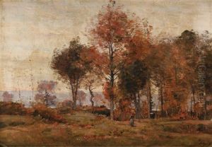 Paysanne En Foret by Louis-Aime Japy