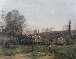 Personnage Au Jardin by Louis-Aime Japy