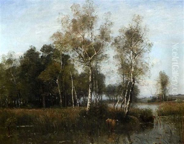 Les Bouleaux Au Bord De L'etang - view 1