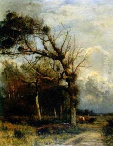 Vaches A La Clairiere by Louis-Aime Japy