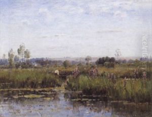 Paysage Avec Pecheur by Louis-Aime Japy