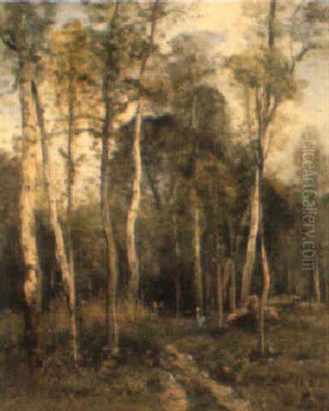 Figures In A Forest Clearing - view 1