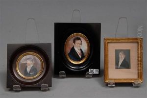 Portraits De Gentilhommes (3 Works, Various Sizes) by Marie Victoire Jaquotot