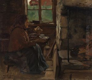 Grandma Drinking Coffee by Eero Jaernefelt
