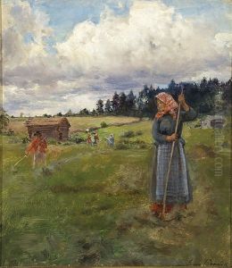 Haymaking On The Yard Of Kerppola