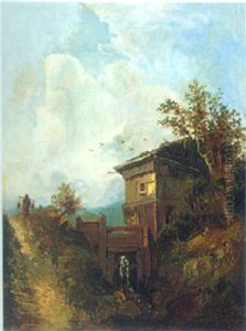 Landschaft Mit Muhle Und Figurlicher Staffage