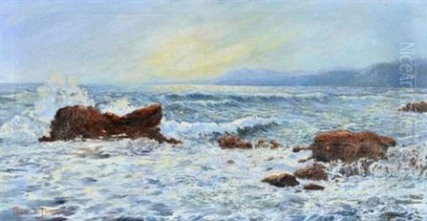 Vagues Sur Les Rochers Rouges - view 1
