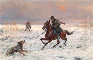 Winter Hunt by Jozef Jaroszynski
