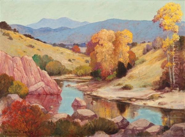 Autumn Landscape With River - view 1