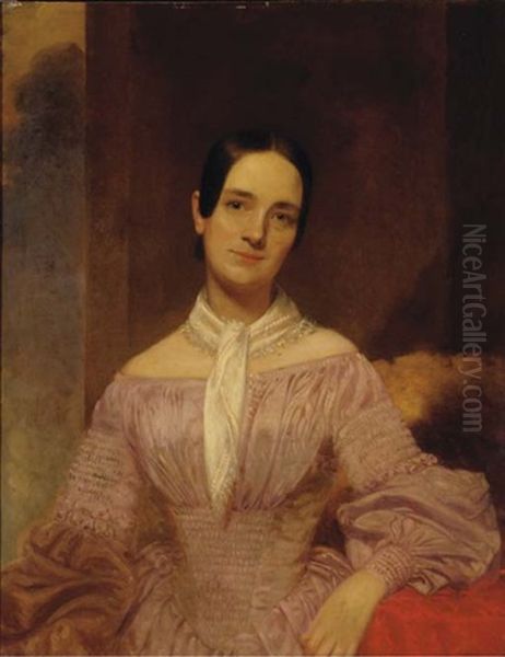 Portrait Of Isabel Morrison, Seated, Three-quarter Length, In Pink Silk Dress (+ Portrait Of Ellen Morrison; 2 Works) - view 1