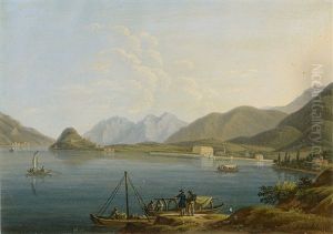Blick Auf Die Villa Melzi Am Lago Di Como In Bellagio by Franz Jaschke