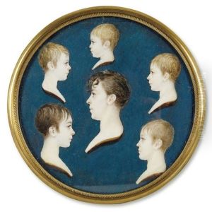 Portrait D'une Mere Et Ses Cinq Enfants by Marie-Marguerite Jaser