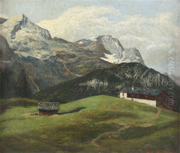 Alpspitze Und Zugspitze (vom Eckbauer) - view 1