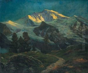 Morgenstimmung Uber Der Jungfrau by Rudolf-Alfred Jaumann
