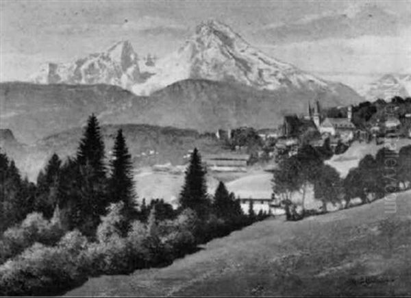Blick Auf Berchtesgaden Mit Dem Watzmann - view 1