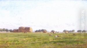 Extensive Country Landscape With Cattle by William Samuel Jay