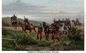French Cuirassiers Fording A Stream