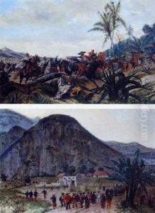 La Charge De L'infanterie Et De La Cavalerie Francaise En Amerique Du Sud