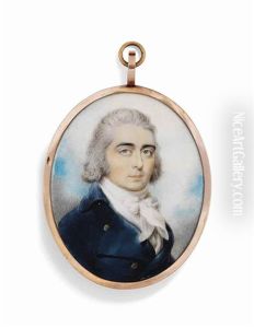 A Young Gentleman, In Navy Blue Coat by Philip Jean