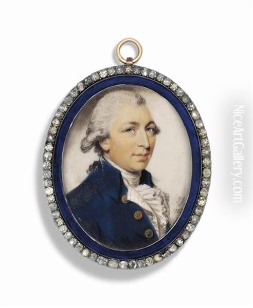 A Young Gentleman, In Navy Blue Coat - view 1