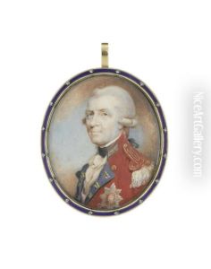 A Portrait Miniature Of A General Officer And Knight Of The Order Of The Bath by Philip Jean