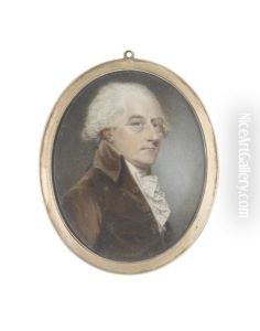 The Very Reverend Edward Bayly (b. 1712), Wearing Brown Coat With Standing Collar, White Chemise, Stock And White Frilled Lace Cravat