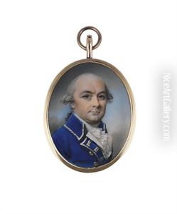 A Gentleman In Gold-trimmed Blue Coat by Philip Jean