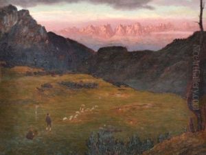 Abendstimmung In Den Dolomiten by Sigismond Jean-Ernest Jeanes