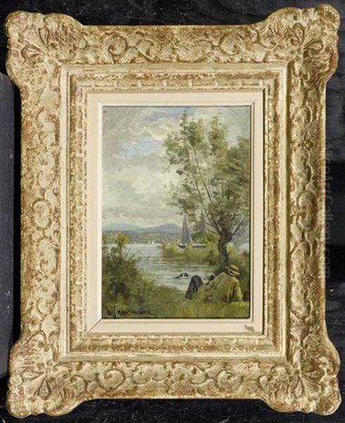 Liegender Mann Am Seeufer - view 1