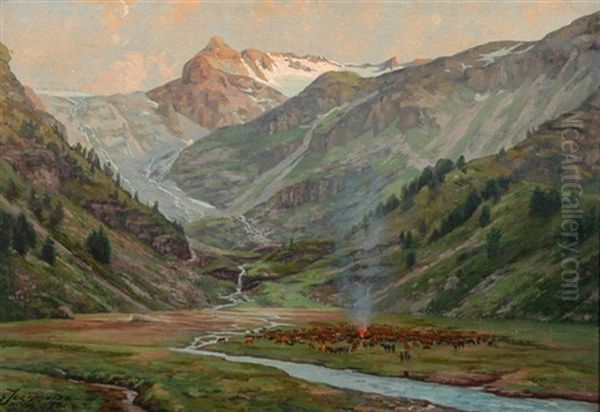 Au Val De Tortin Fin Aout 1905 - view 1