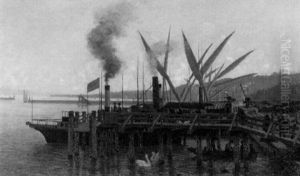 Embarcadere De Feu - Les Mouettes by Edouard Jeanmaire