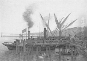 Embarcadere De Feu/la Companie 'les Mouettes'/geneve by Edouard Jeanmaire
