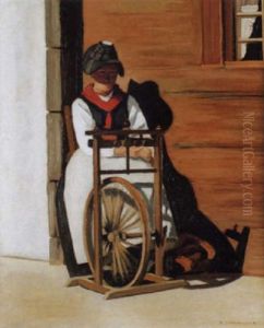 Fileuse Valaisanne by Roger Henri Jean-Mairet