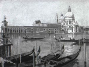 Blick Auf Santa Maria Della Salute In Venedig by Roger Henri Jean-Mairet