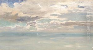 Wolkenstudie Uber Dem Neuenburgersee by Gustave Jeanneret