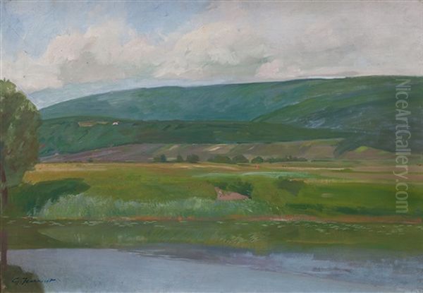 Landschaft Bei Thielle - Im Vordergrund Der Zihlkanal - view 1