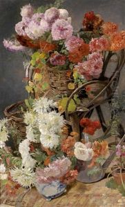Groses, Dekoratives Blumenstillleben