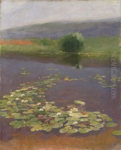 Sommerliche Seepartie Mit Seerosen by Gustave Jeanneret