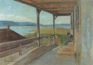 Blick Auf Uberdachte Terrasse Und Seelandschaft