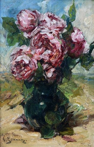 Bloemstilleven Met Rozen In Een Vaas - view 1