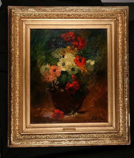 Bouquet D'anemones Dans Un Vase - view 1