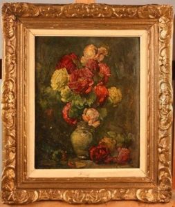 Bouquet De Fleurs Au Vase by Georges Jeannin