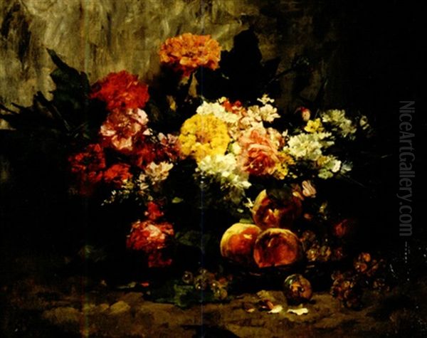 Fleurs Et Corbeille De Fruit - view 1