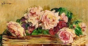 Corbeille De Roses by Georges Jeannin