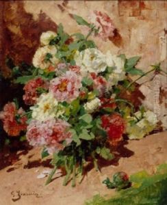 A Sunlit Bouquet Of Flowers by Georges Jeannin