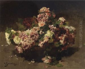 A Still Life With Roses In A Clay Pot