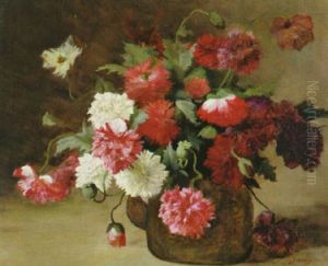 Mohnblumenstraus In Einer Vase Mohnblumenstraus In Einer Vase