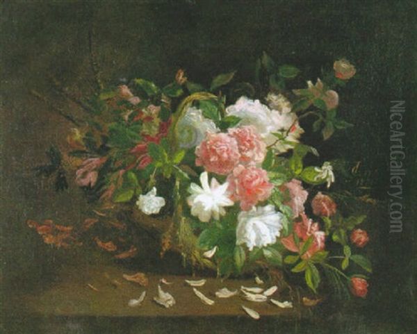 Blumen In Einem Flechtkorb - view 1