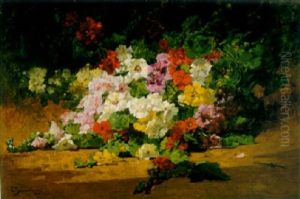 Still Life With Hollyhocks